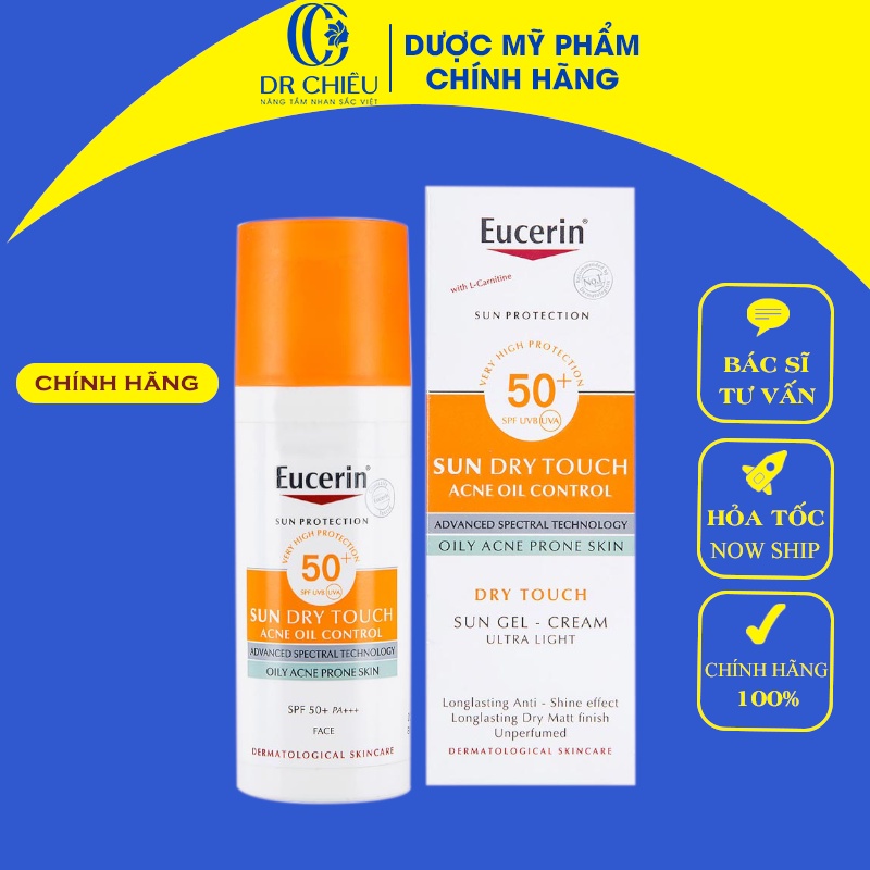 Kem Chống Nắng Eucerin ⚜️CHÍNH HÃNG ⚜️Kem Chống Nắng Eucerin Sun Gel Cream Oil Control SPF 50+ 50ml