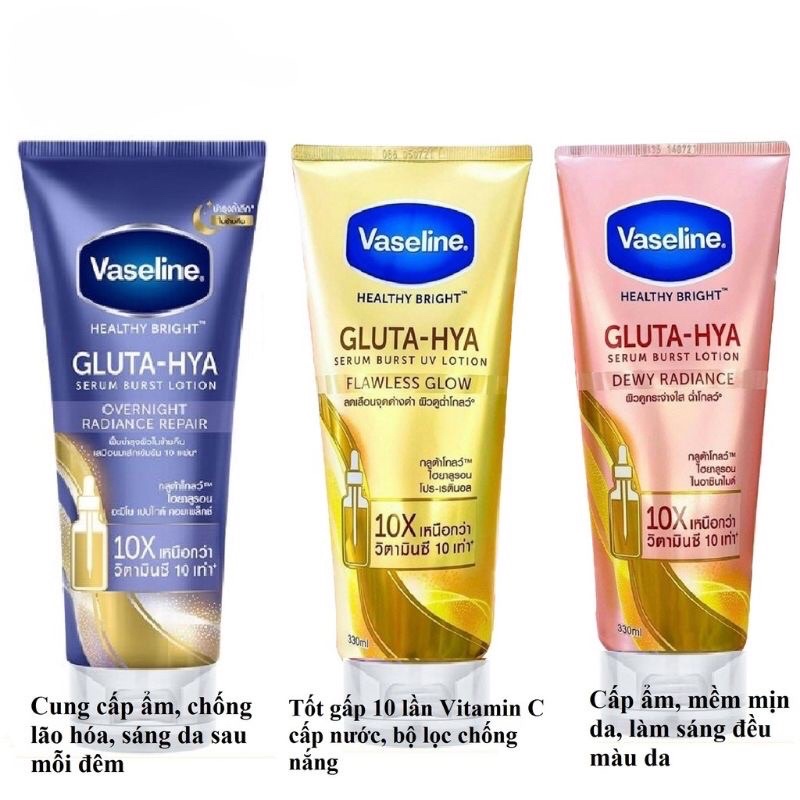 Dưỡng Thể Vaseline 10x Serum Gluta-Hya 330Ml Thái Lan