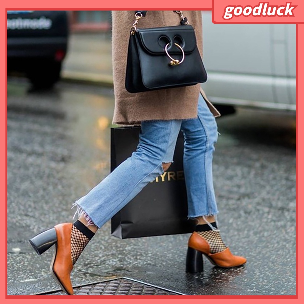 Vớ ngắn cao ngang mắt cá kiểu lưới bắt cá thời trang gợi cảm dành cho bạn nữ