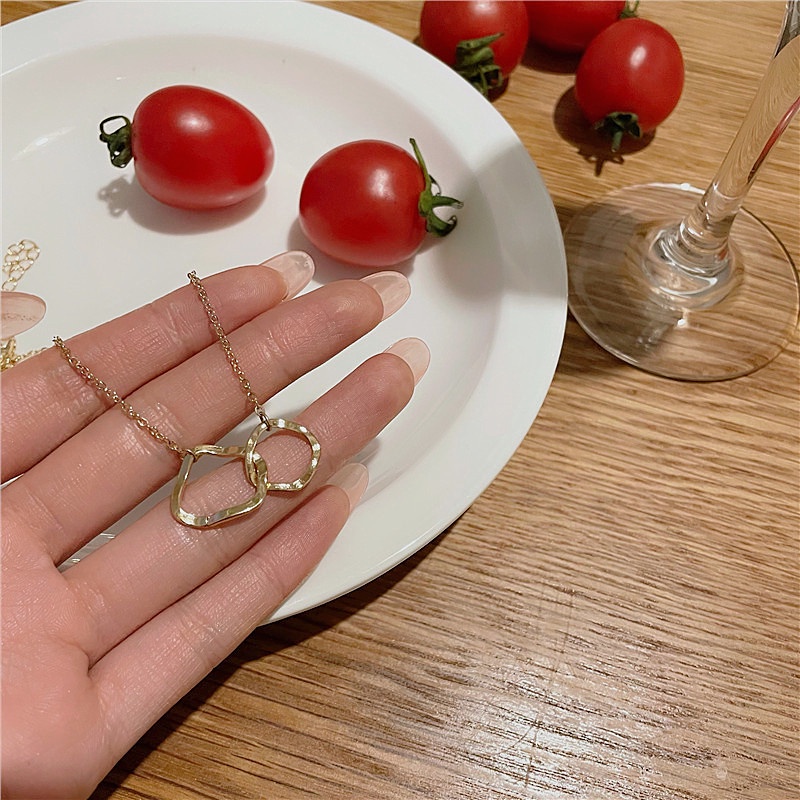Vòng cổ Hai Lớp Phong Cách Hàn Quốc Đơn Giản