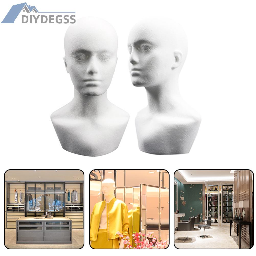 Đầu Ma Nơ Canh Nam Bằng Xốp Dùng Trưng Bày Mắt Kính / Tóc Giả Diy Đứng
