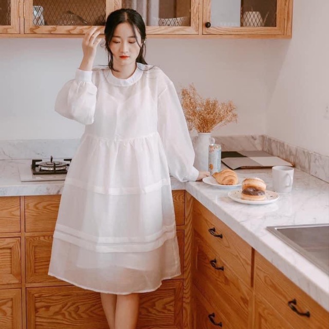 VÁY BABYDOLL CỔ TÀU CHẤT VOAN XỊN SÒ 💘💋🤪💓