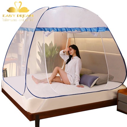 Mùng chụp người lớn ngăn muỗi hiệu quả 1M2 * 2M - Thiết kế tự bung không đáy thông minh có thể gấp gọn khi không sử dụng
