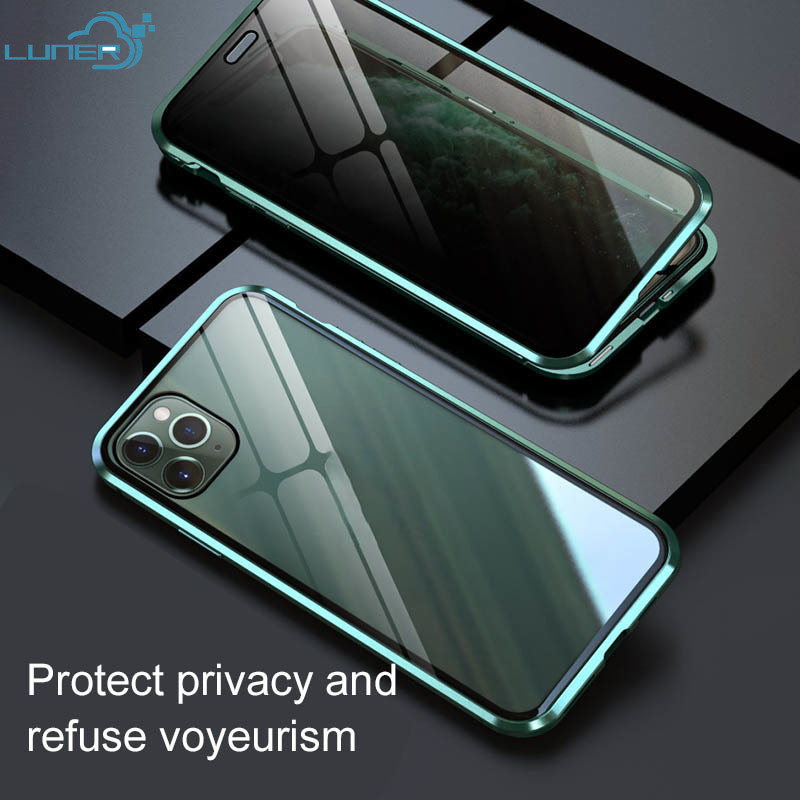 Ốp Điện Thoại Kính Cường Lực Hai Mặt Chống Nhìn Trộm Cho iPhone 11 11Pro 12 12Pro Max 12Mini 11ProMax 12ProMax SE 2020