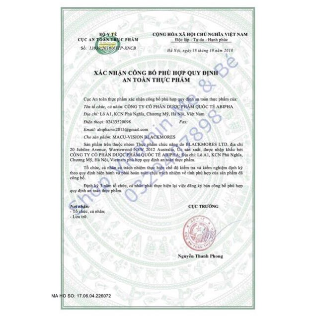 [SẴN, BILL ÚC] Viên Bổ Mắt Blackmores Eye Health Macu-Vision (30 viên) [beNineteen] | BigBuy360 - bigbuy360.vn