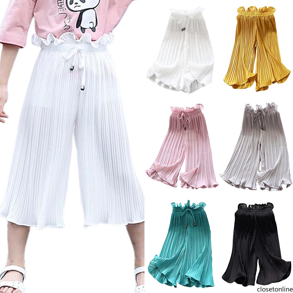 Quần ống rộng Chống Muỗi Chất Liệu Chiffon Mỏng Cao Cấp Thời Trang Mùa Hè Cho Bé