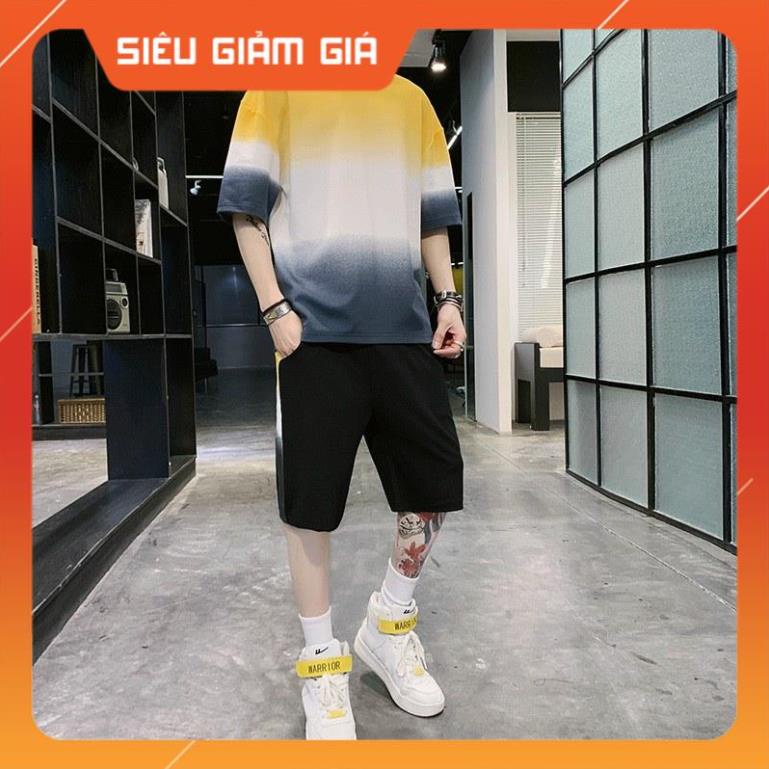 Đồ bộ thể thao nam in 3D ❤️ THUN LẠNH ❤️ mùa hè thoáng mát LOANG MÀU 3 TẦNG