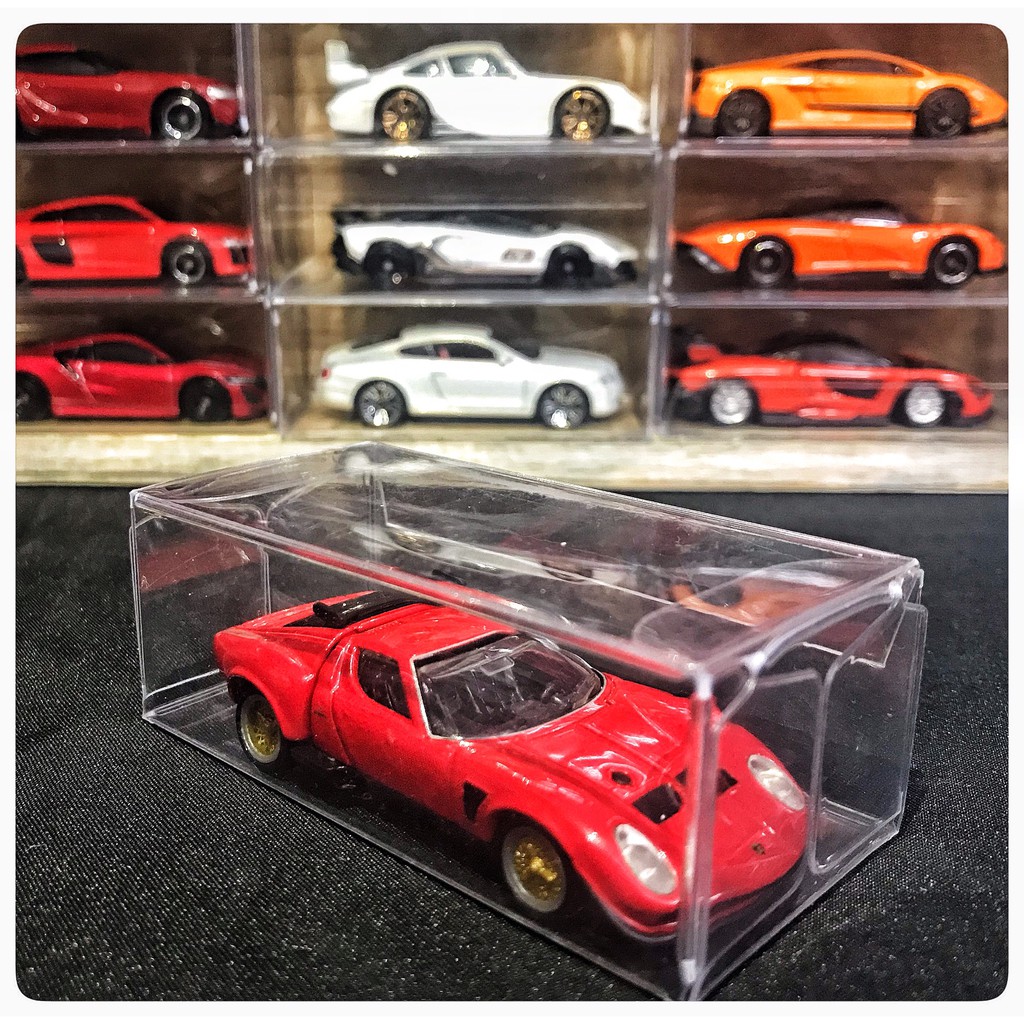 Hộp PVC trưng bày bảo vệ xe mô hình Tomica , Hotwheels 1/64