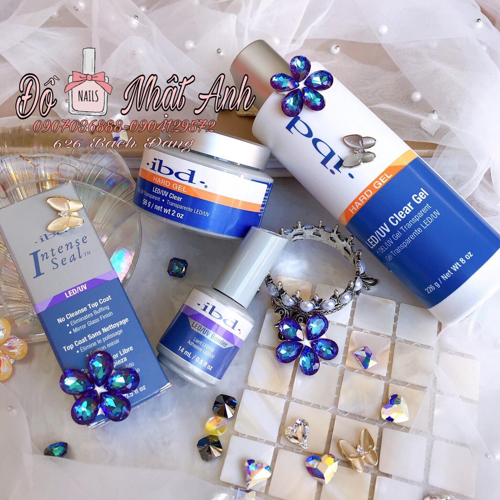 Gel IBD hũ 56g, chai 226g chuẩn aut 100%, dụng cụ làm móng gel.