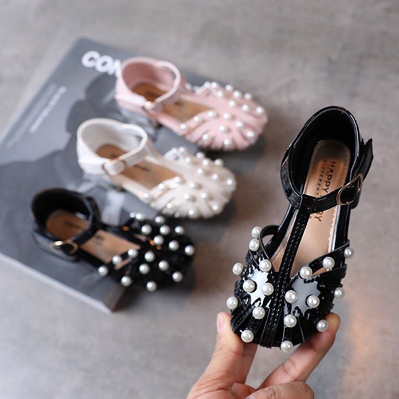 sandal cho bé - dép rọ đính ngọc siêu hót, siêu sang cho bé gái size đại 2122