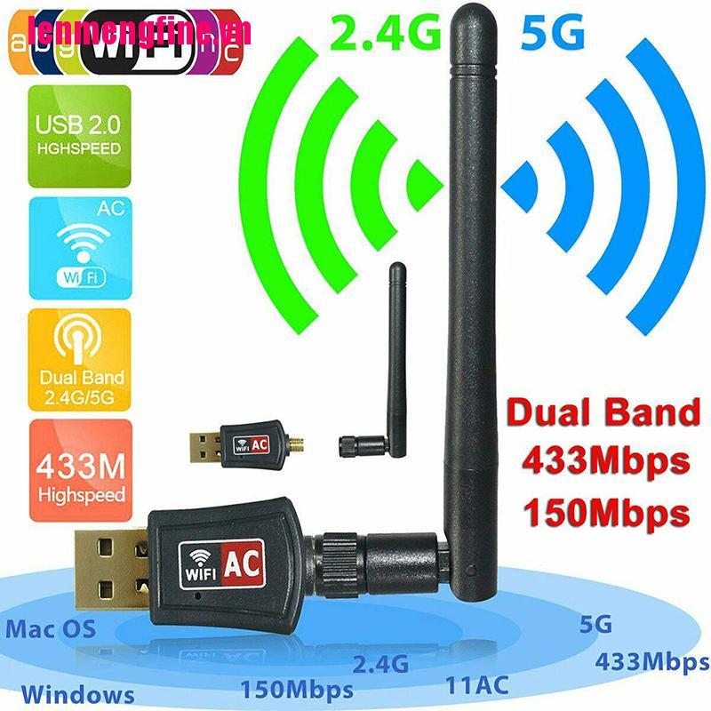 Usb Wifi 600 Mbps 2.4 / 5ghz Có Ăng Ten 802.11ac