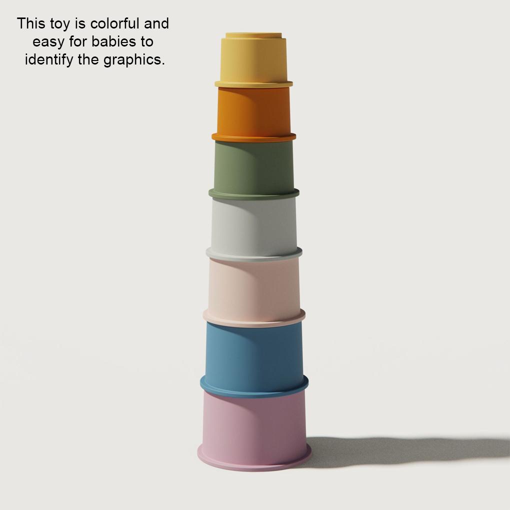 Bộ 7 Cốc Đồ Chơi Bằng Silicone Cho Bé Chơi Khi Tắm