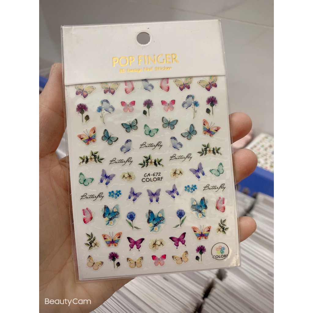 sticker buom  trang trí nail