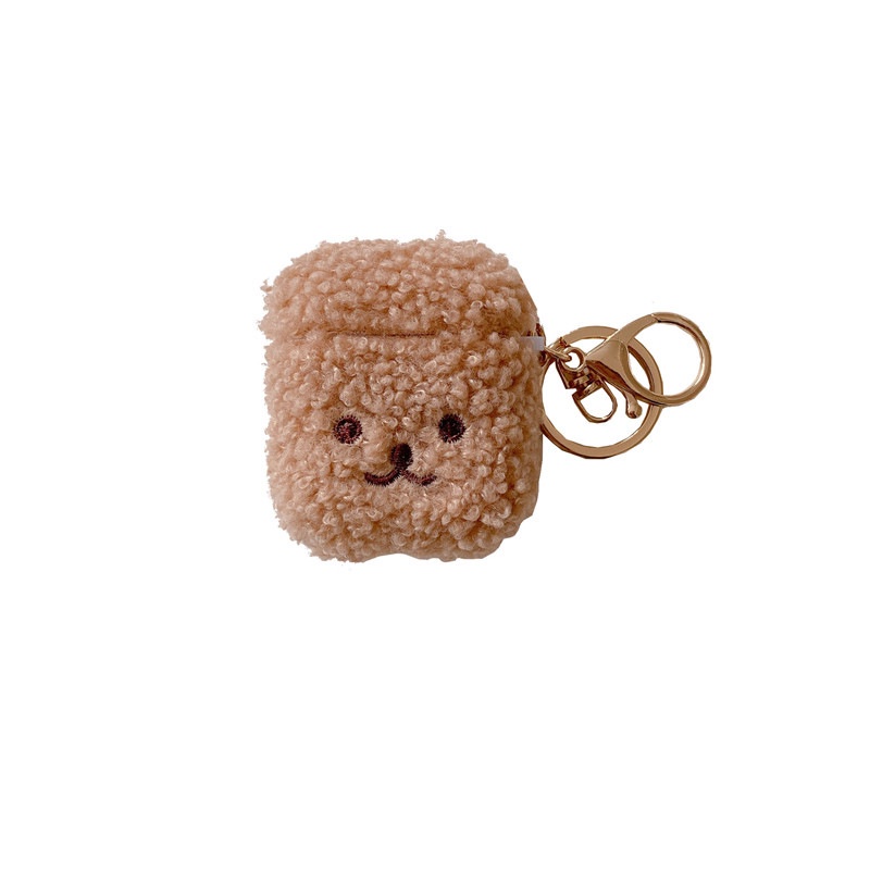 1 Vỏ Bảo Vệ Hộp Sạc Tai Nghe Airpods 1 2 Pro Bluetooth Bằng Vải Bông Hình Chú Chó Teddy Dễ Thương Thời Trang