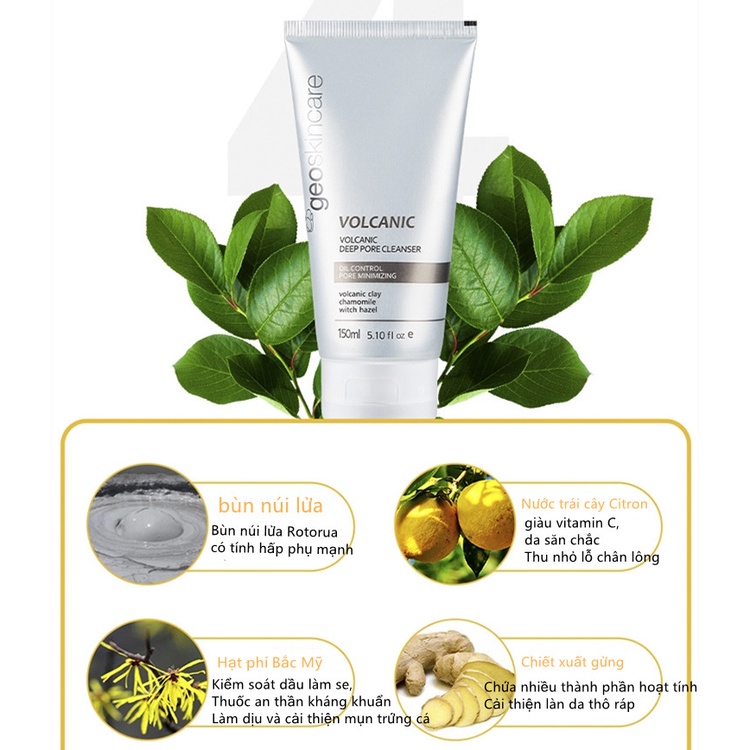 Geoskincare Sữa Rửa Mặt Kiểm Soát Dầu Dưỡng Ẩm Làm Sạch Sâu Tiện Dụng