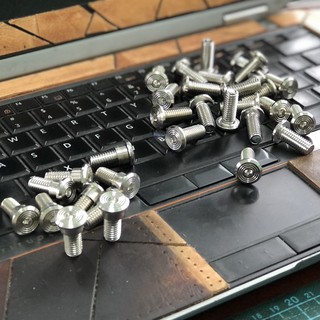 Ốc inox 8li2 (8x20) [Mẫu xoắn tròn] -  [FREESHIP XTRA] -gắn đĩa Honda/Ya