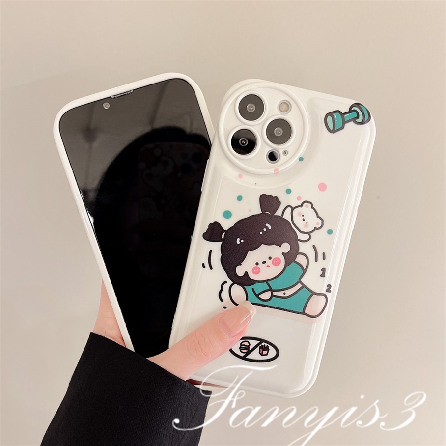 Ốp Điện Thoại TPU Mềm Đệm Khí In Hoạt Hình Dễ Thương Cho iPhone 14 13 12 11 Pro Max X XR Xs Max 8 7 6 6s Plus SE 2020