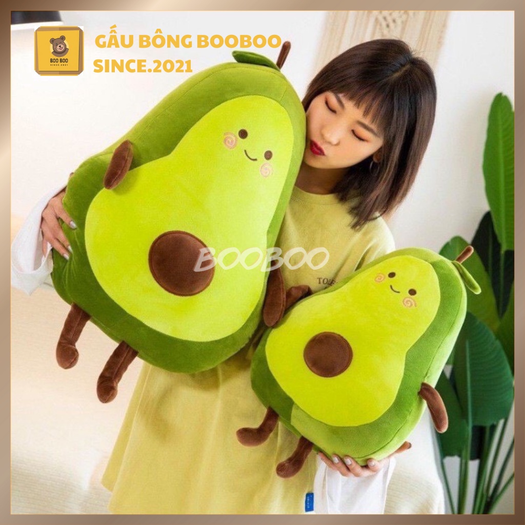 Gấu Bông hình trái bơ gấu bông quả bơ chất mềm mịn cao cap gấu bông booboo