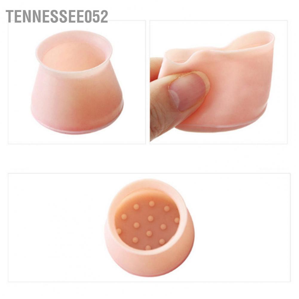 Hàng Sẵn Vỏ bọc chân bàn ghế bằng silicon dày kín Nắp đậy Ghế bảo vệ sàn chân ghế Chất liệu silicone đàn hồi Dễ dàng làm sạch【Tennessee052】