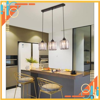 Đèn Thả Trần 🌺 Đèn Thả Bàn Ăn MINA Pha Lê Trang Trí Hiện Đại 🌺 Kèm Bóng LED Và Đế Ốp Trần