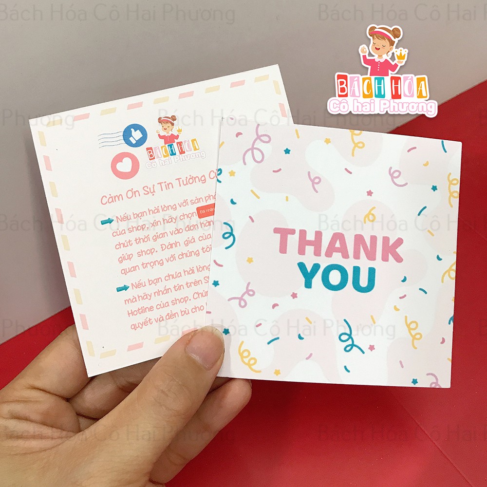 Thiệp cảm ơn, thankcard - Combo 30 thiệp in nội dung theo yêu cầu