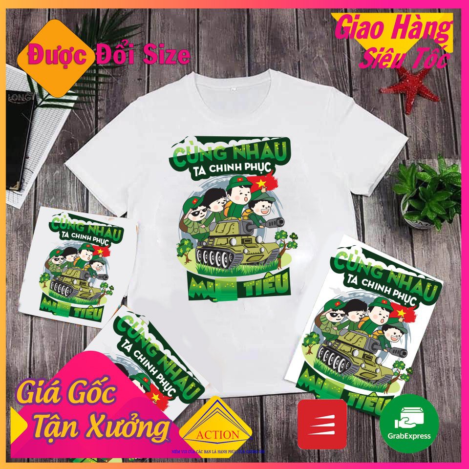 [GIÁ SỈ] Áo Thun Team Sologan – [THE ACTION] - Inbox chọn mẫu ( Quà Tặng)