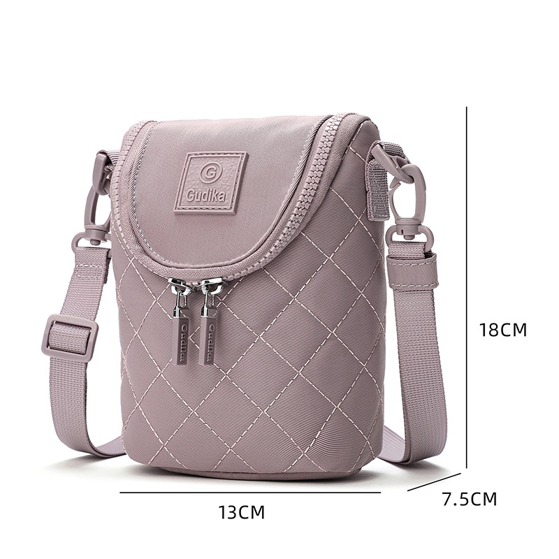 Túi Đeo Chéo/ Đeo Vai Đựng Điện Thoại Mini Bằng Nylon Chống Thấm Nước Thời Trang Cho Nữ