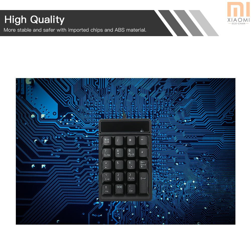 【shine】19 Keys Low Noise Mini Numeric Keypad Waterproof USB Wired ABS Material For Microsoft Android And iMac