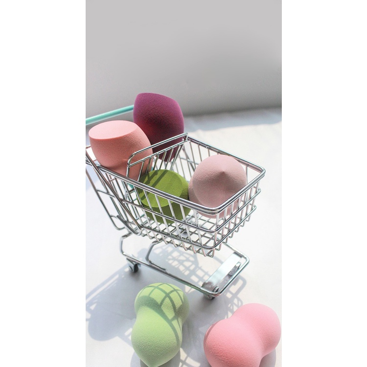 [1 cái] Mút trang điểm Kelly Face màu sắc chiết từ set 5 cái (3 hồ lô và 2 vạt xéo) Makeup Sponge