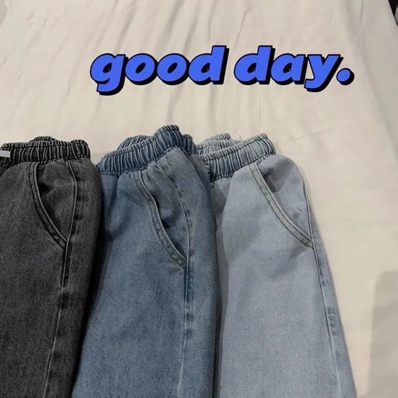 Quần short denim iMaodou ống rộng phong cách Hàn Quốc cho nam