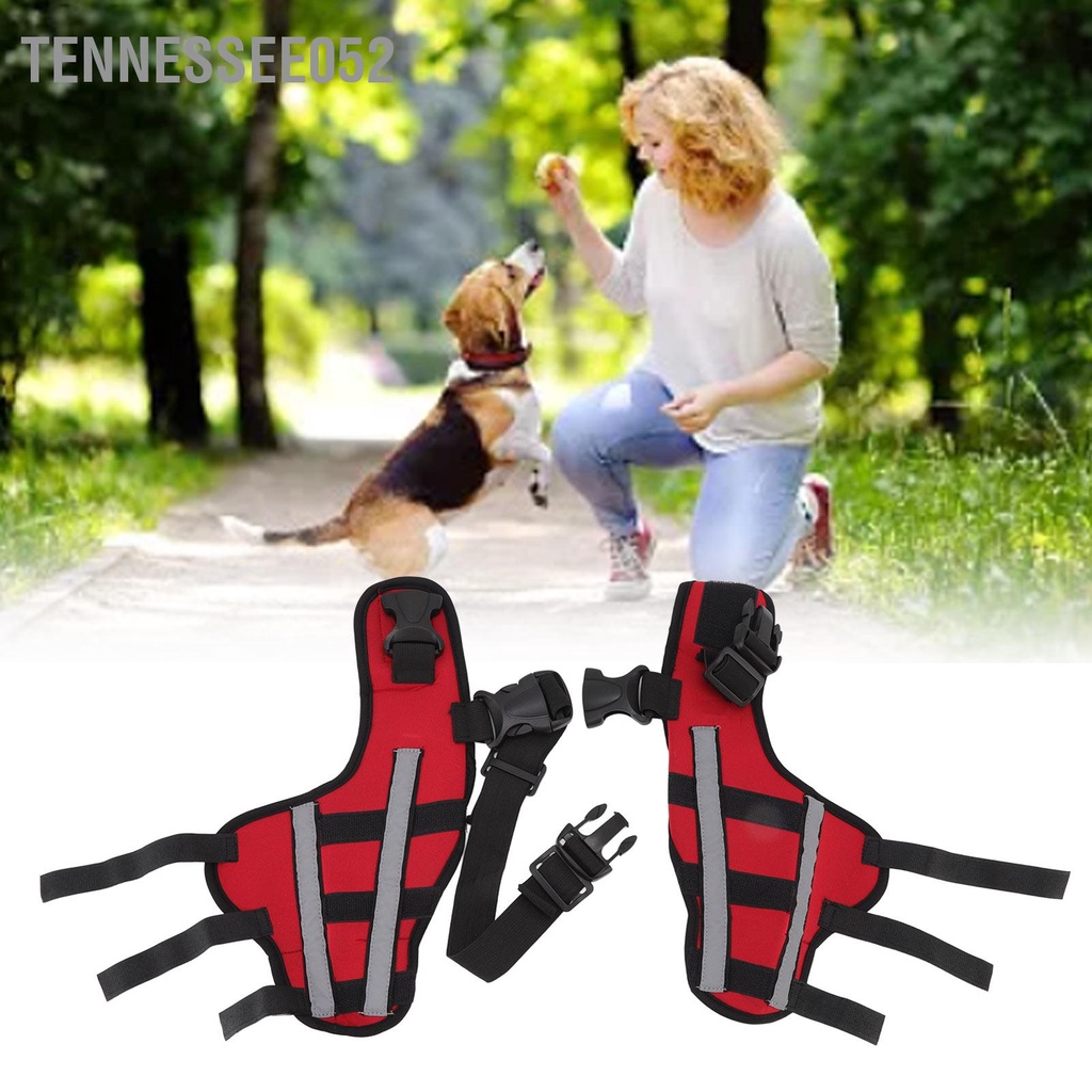 Tennessee052 Nẹp chân chó Đàn hồi an toàn chống va đập Tấm đệm đầu gối cho thú cưng với dải phản quang vật nuôi và