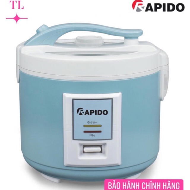 Nồi cơm điện tử Rapido RC-1.2D dung tích 1.2L - 10 chế độ nấu tự động và RC-1.5M cơ 1,5L - Bảo hành chính hãng 12 tháng