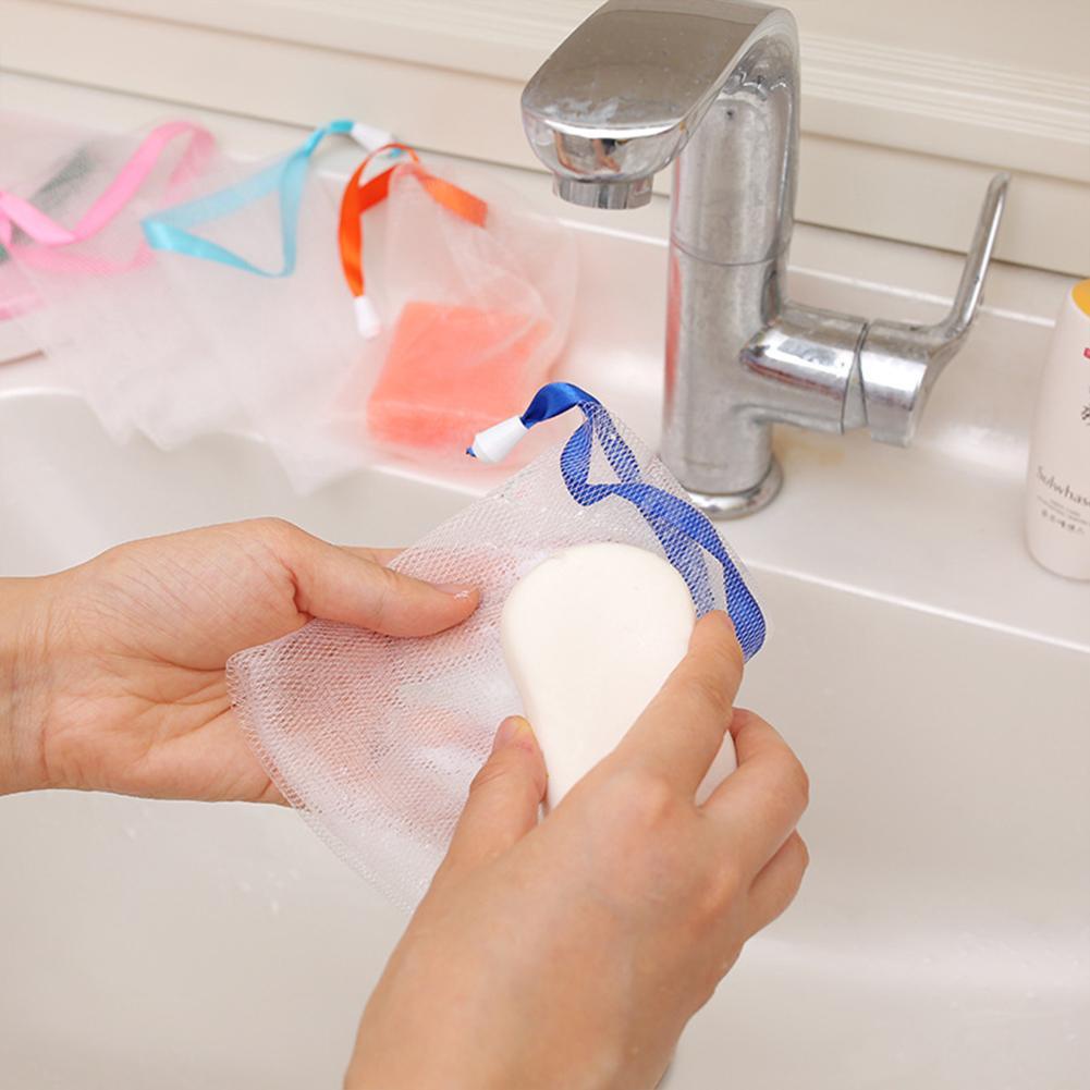 Túi lưới tạo bọt xà phòng nhiều màu sắc khác nhau tiện lợi N7L0