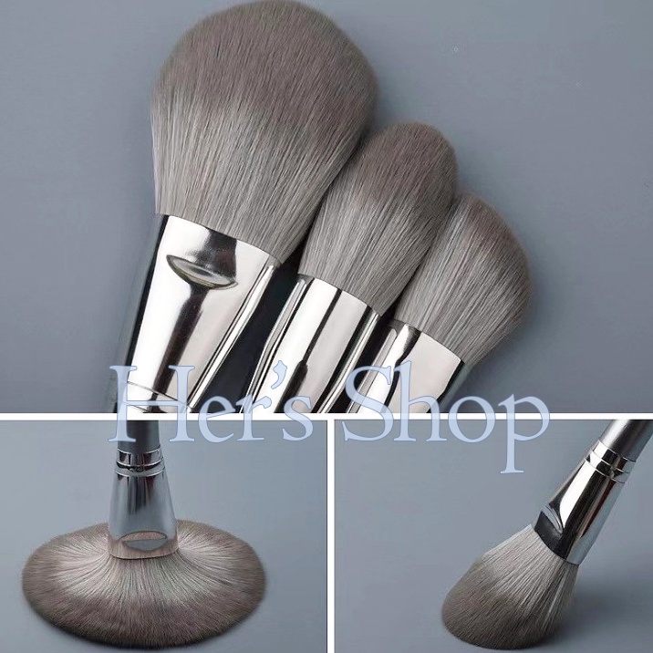 Bộ Cọ Trang Điểm 14 Cây Kèm Bao Đựng - Cọ Trang Điểm Cá Nhân Đầy Đủ Chức Năng - Bộ Cọ Makeup Chuyên Nghiệp Màu Xám
