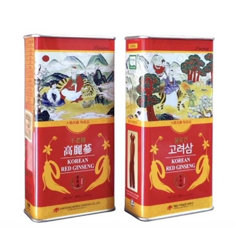 Hồng Sâm Củ Khô Thượng Hạng Daedong Hàn Quốc Hộp Thiếc 37,5gr