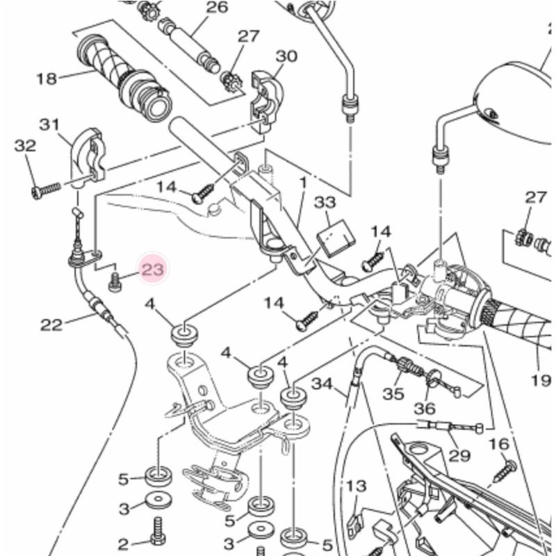 Bu lông, ốc bắt sợi dây cùm ga xe EXCITER 135,150  zin