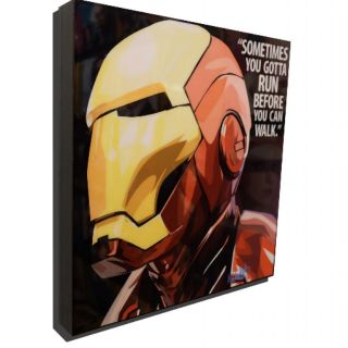 Tranh treo tường phim MARVEL IRONMAN, kèm khung gỗ, Tranh Canvas decor phòng ngủ, phòng làm việc
