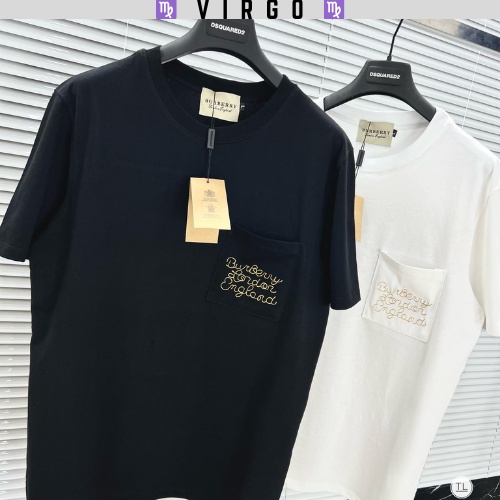 áo phông BURBERRY cao cấp cổ tròn phối vải đỉnh cao,áo thun nam nữ hàng xịn cotton (ảnh thật)