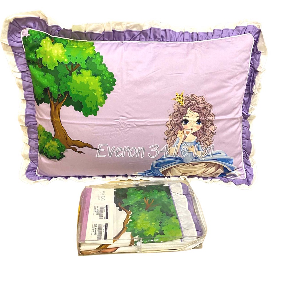 Vỏ gối đầu Everon chính hãng 45*65cm nhiều mẫu chất cotton modal tencel mát giảm giá