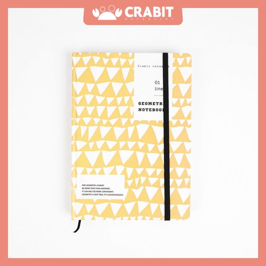 Sổ ruột Dot Crabit Notebuck - Geometric vàng - sổ dotgrid