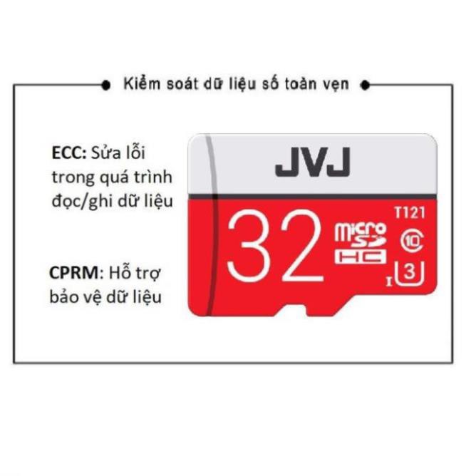 Thẻ nhớ 16/32/64/128 Gb JVJ Pro U3 Class 10 – chuyên dụng cho CAMERA tốc độ cao - Bh 5 năm