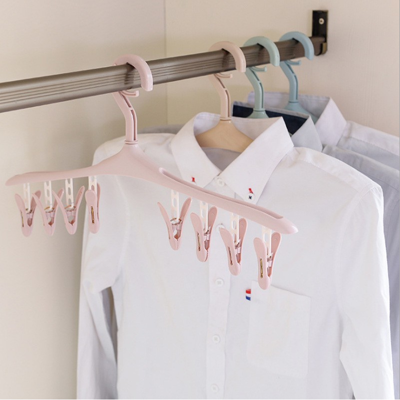 Multifunctional Hanger Plastic Windproof Clip For Underwear Sock Clothes Drying Racks 1pc