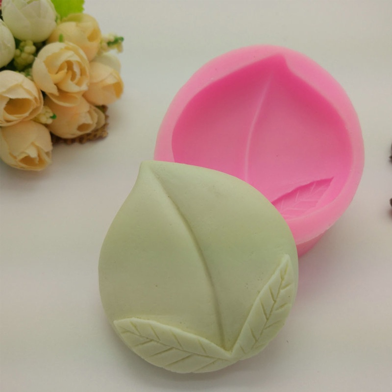Set 2 Khuôn Silicone Làm Bánh Tạo Hình Quả Đào 3D Độc Đáo Tiện Dụng