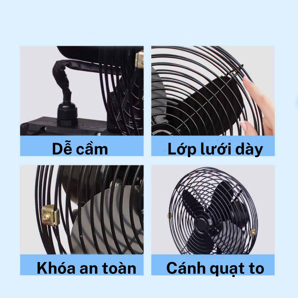 Bảo Hành 6 tháng - Quạt Tích Điện Để Bàn MiNi Dung Lượng Pin Lớn, Lõi Đồng 100%, Hạn Chế Tiếng Ồn