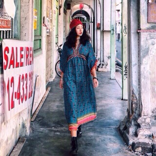ORDER | Boho Style | Váy boho hoa xanh lụa
