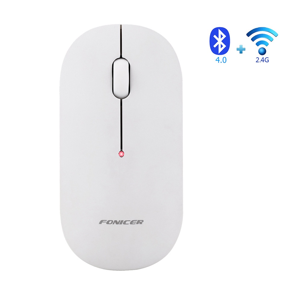 Chuột không dây và bluetooth 4.0 FONICER 2 trong 1 kết nối Macbook, laptop, SmartTV điện thoại