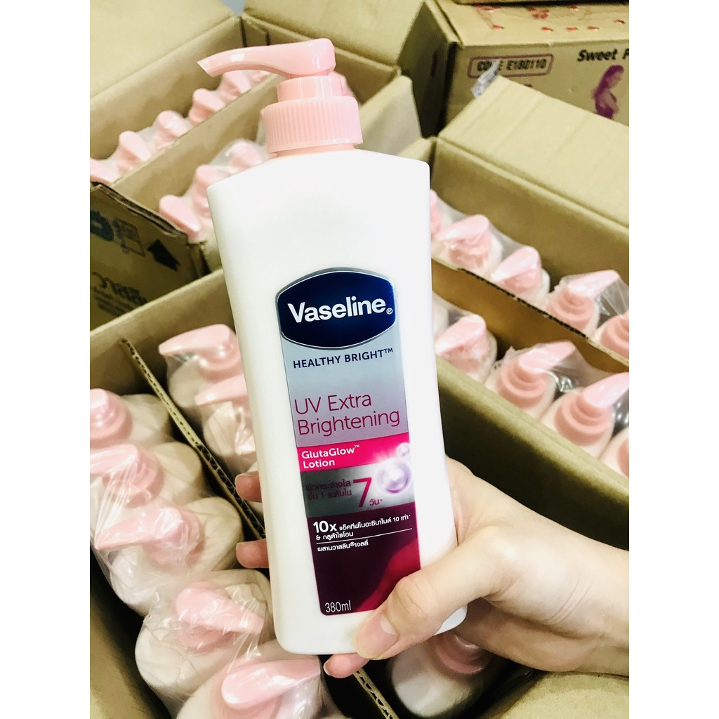 Sữa dưỡng thể trắng da tức thì Vaseline 10x,dưỡng ẩm,chống nắng/ vaseline healthy white uv lightening body lotion 380ml