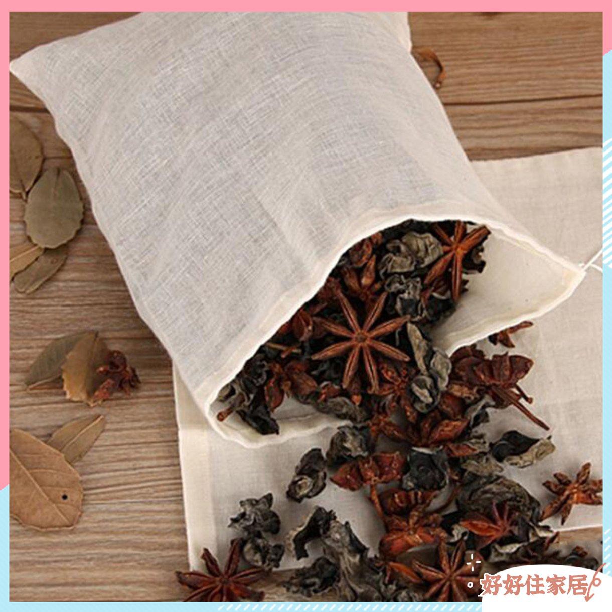 Túi rỗng lọc trà hoặc nước hầm kiểu dây rút tiện dụng