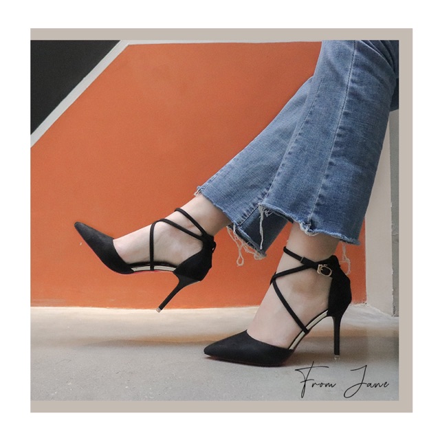 Giày cao gót đan dây Harlie 9P- thiết kế By Jane
