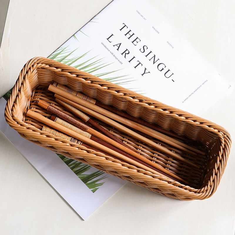 Giỏ đựng Bộ đồ ăn Bằng Mây Giỏ đựng đũa Gia đình Giỏ đựng Dao, Nĩa Nhà Hàng Khách Sạn Lồng đựng đũa điều Khiển Từ Xa Giỏ đựng Chìa Khóa điều Khiển Từ Xa